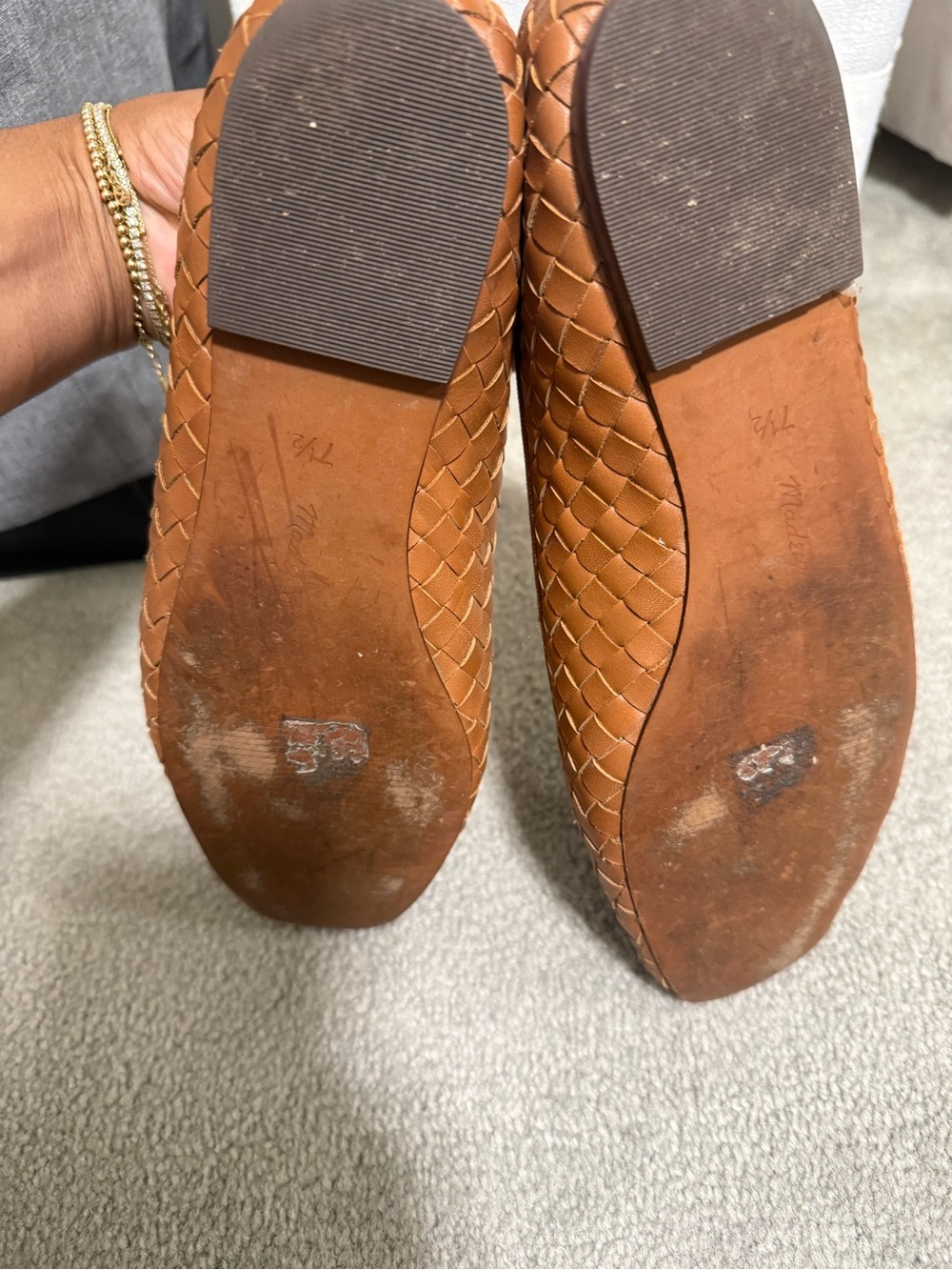 Madewell Woven Leather Ballet Flats in Tan - Picture 4 of 5